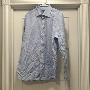 Michael Kors - Blue/White Pattern Dress Shirt - XL/17”/34-35 Slim Fit - EUC